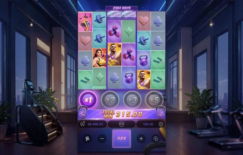Mighty Mania — session summary screen with total win